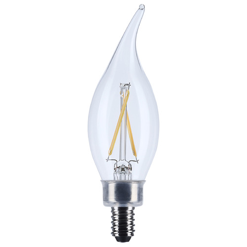 3W CA10 3000K E12 Base Clear LED Light Bulb by Satco Lighting