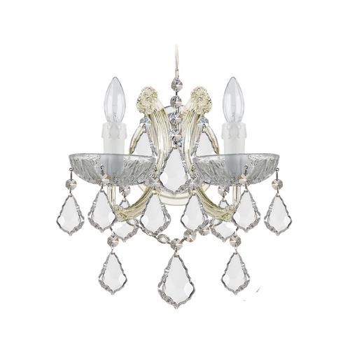 Crystorama Lighting Maria Theresa Crystal Sconce Wall Light in Gold by Crystorama Lighting 4472-GD-CL-MWP