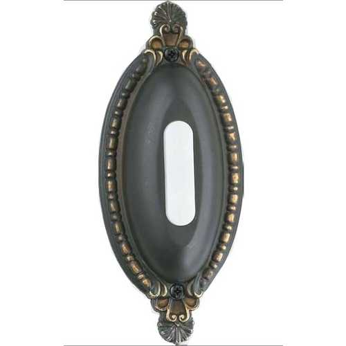 Craftmade Lighting Surface Mount Ornate Oval LED Doorbell Button in Antique Bronze by Craftmade Lighting BSOO-AZ