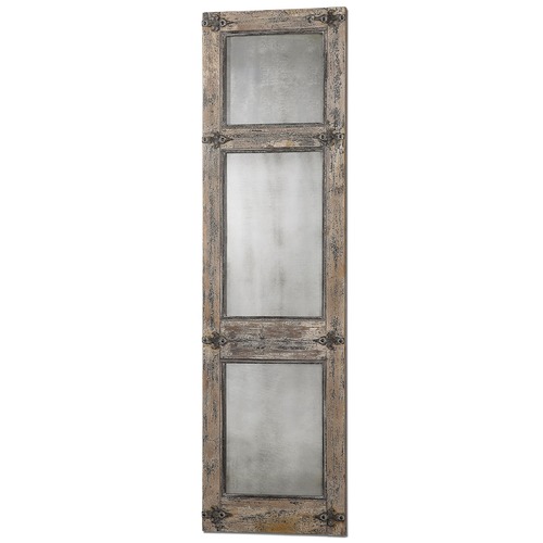 Uttermost Lighting Saragano 78-Inch Mirror with Slate Blue Frame & Ivory Accents 13835