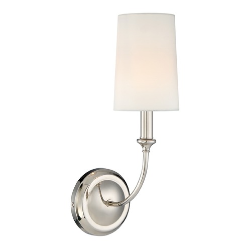 Crystorama Lighting Crystorama Lighting Sylvan Polished Nickel Sconce 2241-PN