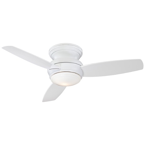 Traditional Concept 44-Inch LED Hugger Fan in White by Minka Aire