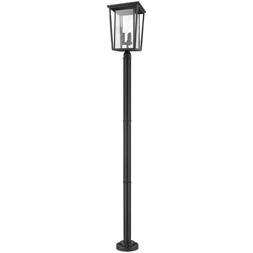 Z-Lite Seoul Black Post Light by Z-Lite 571PHXLR-567P-BK