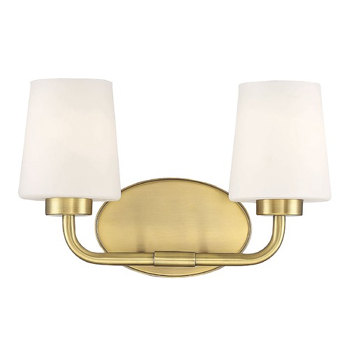 Savoy House Capra 15-Inch Warm Brass Bathroom Light by Savoy House 8-4090-2-322