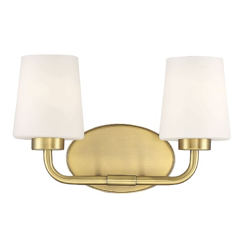 Capra 15-Inch Warm Brass Bathroom Light by Savoy House