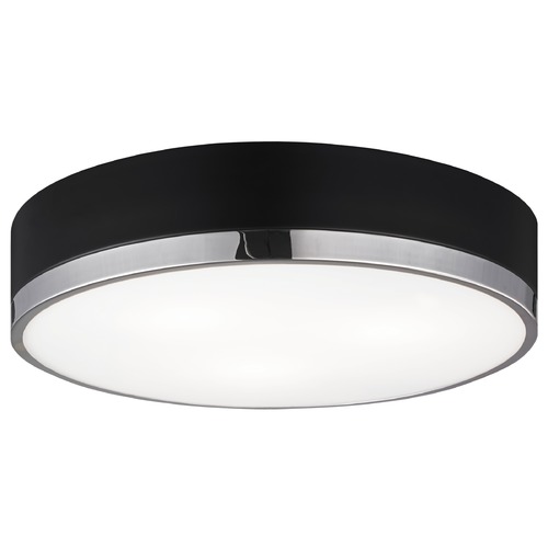 Matteo Lighting Trydor Black & Chrome Flush Mount by Matteo Lighting M14303BKCH