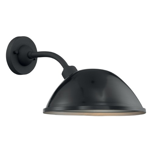 Satco Lighting South Street Gloss Black & Silver Outdoor Wall Light by Satco Lighting 60/6904