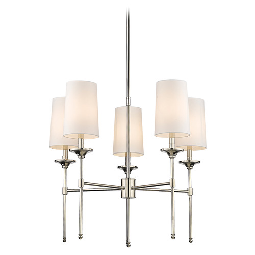 Emily Polished Nickel Chandelier by Z-Lite