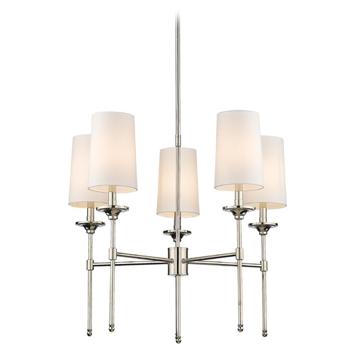 Z-Lite Emily Polished Nickel Chandelier by Z-Lite 3033-5PN