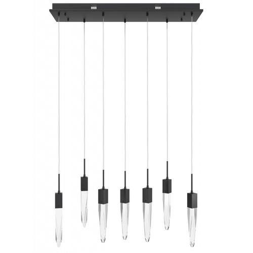 Avenue Lighting Original Aspen Matte Black LED Multi-Light Pendant with Rectangle Shade