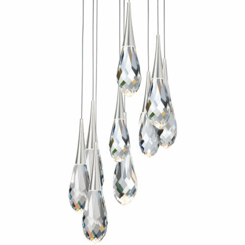 Schonbek Beyond Hibiscus 9-Light LED Pendant in Polished Nickel by Schonbek Beyond BPD21209-PN