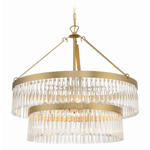 Crystorama Lighting Emory Modern Gold Chandelier