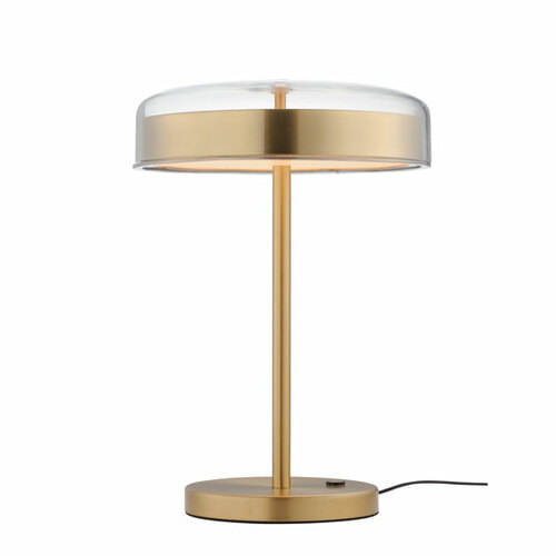 Voto LED Table Lamp in Natural Aged Brass by ET2 Lighting