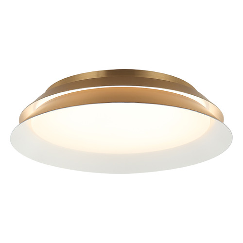 Matteo Lighting Dahlia Aged Gold Brass LED Flushmount Light