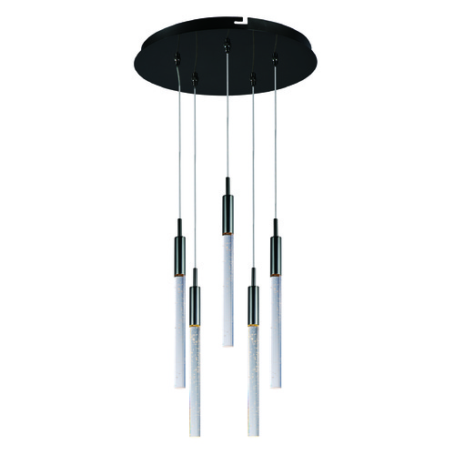 ET2 Lighting Scepter 5-Light LED Pendant in Black Chrome by ET2 Lighting E32775-91BC