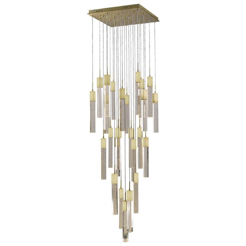 Glacier Avenue 41-Light Brushed Brass LED Multi-Light Pendant by Avenue Lighting