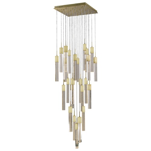 Avenue Lighting Glacier Avenue 41-Light Brushed Brass LED Multi-Light Pendant by Avenue Lighting HF1903-41-GL-BB