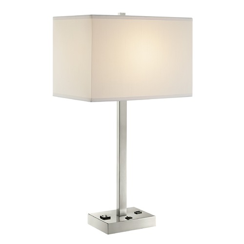 Quinn Brushed Nickel Table Lamp by Lite Source Lighting