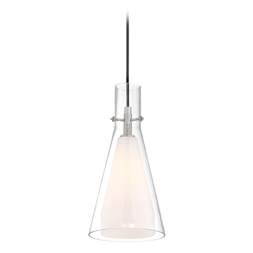 Taper Brushed Nickel Pendant by George Kovacs