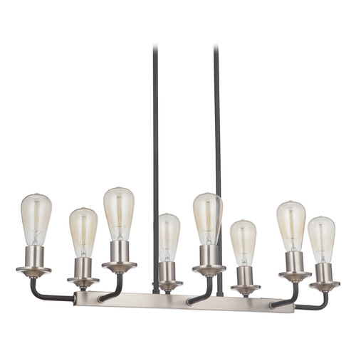 Randolph Flat Black & Brushed Polished Nickel Linear Light by Craftmade Lighting