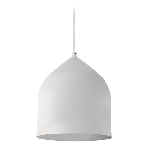 Modern White and Silver LED Mini Pendant 3000K 399LM by Kuzco Lighting