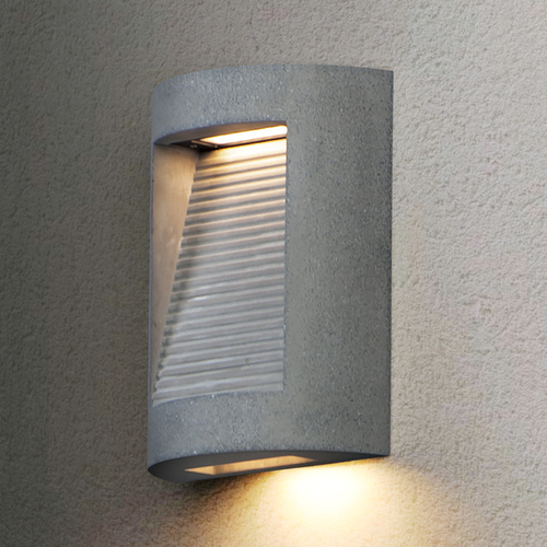 ET2 Lighting Boardwalk Small LED Outdoor Wall Light in Greystone by ET2 Lighting E14380-GSN