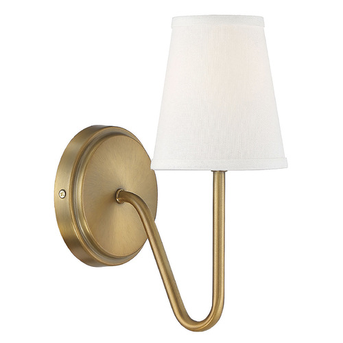 Meridian 11.25-Inch Wall Sconce in Natural Brass by Meridian M90054NB