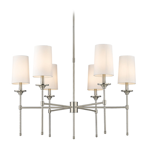 Z-Lite Emily Brushed Nickel Chandelier by Z-Lite 3033-6BN