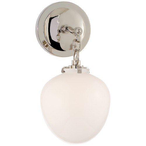 Visual Comfort Signature Collection Thomas OBrien Katie Acorn Sconce in Polished Nickel by Visual Comfort Signature TOB2225PNG2WG
