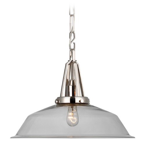 Chapman & Myers Layton 20-Inch Pendant in Nickel by Visual Comfort Signature
