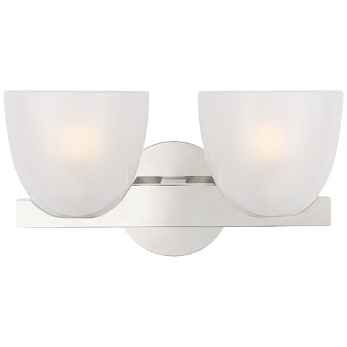 Visual Comfort Signature Collection Aerin Carola Double Sconce in Polished Nickel by Visual Comfort Signature ARN2492PNFG