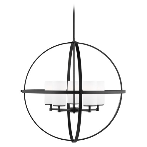 Alturas 27.25-Inch Midnight Black LED Chandelier by Generation Lighting