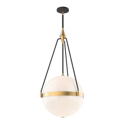 Alora Lighting Alora Lighting Harmony Brushed Gold Pendant Light with Globe Shade PD406418BGGO