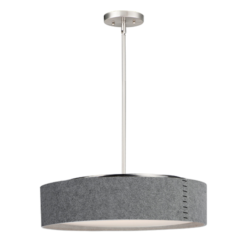 Prime Acoustic 20-Inch LED Pendant in Grey by Maxim Lighting