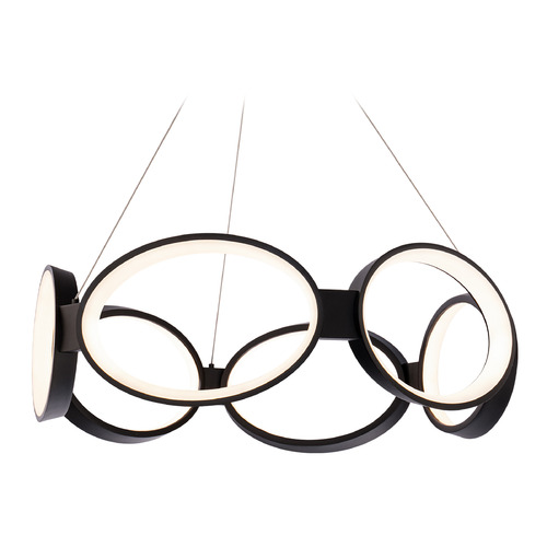 Solitaire 24-Inch LED Pendant in Black by WAC Lighting