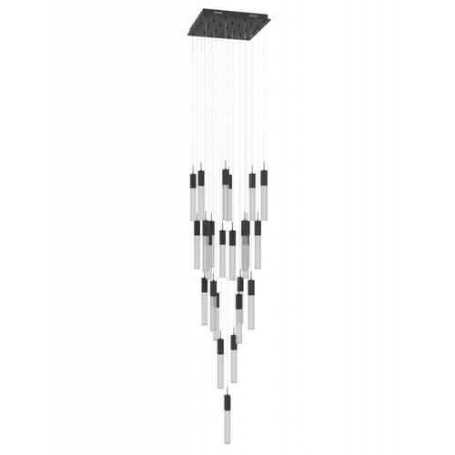 Glacier Snow 25-Light LED Multi-Pendant in Black by Avenue Lighting