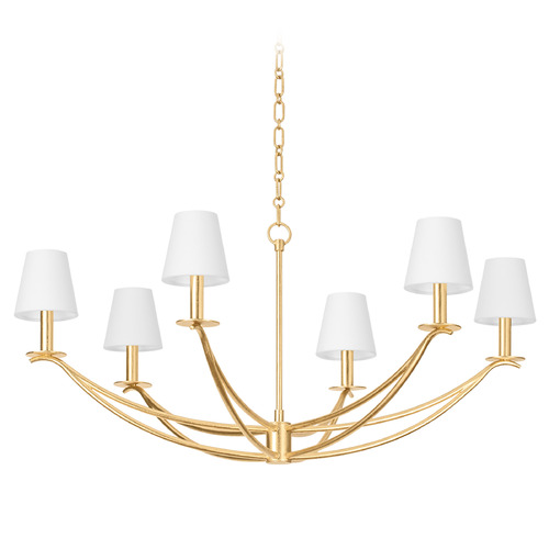 Troy Lighting Bo Vintage Gold Leaf LED Chandelier