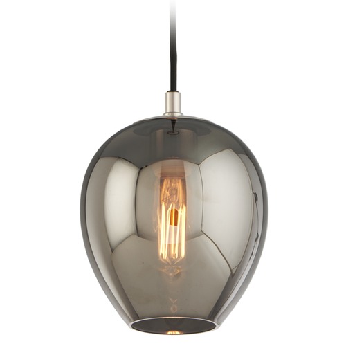Odyssey 7-Inch Pendant in Carbide Black & Polished Nickel by Troy Lighting
