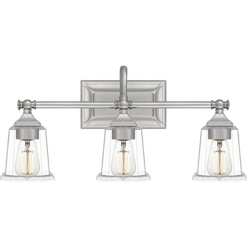 Nicholas Brushed Nickel Bathroom Light by Quoizel Lighting