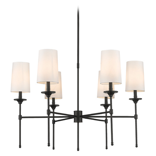 Z-Lite Emily Matte Black Chandelier by Z-Lite 3033-6MB