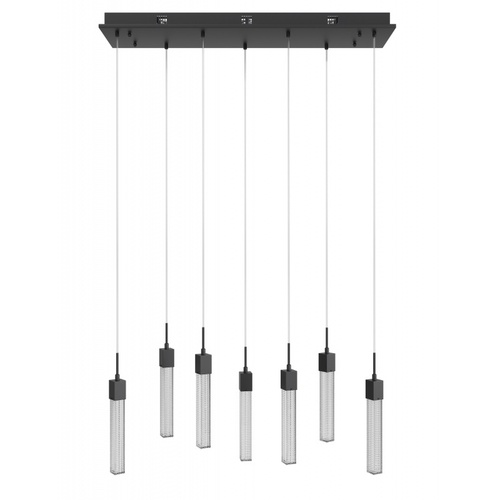 Avenue Lighting Boa Black LED Multi-Light Pendant with Rectangle Shade