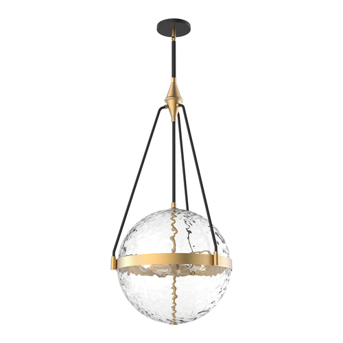 Alora Lighting Alora Lighting Harmony Brushed Gold Pendant Light with Globe Shade PD406418BGWC