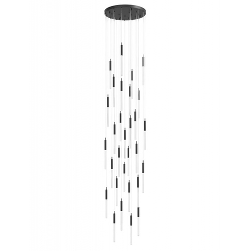 Main Street 31-Light LED Multi-Pendant in Black by Avenue Lighting