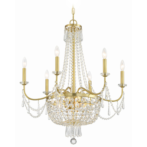 Crystorama Lighting Crystorama Lighting Haywood Aged Brass Chandelier HWD-7709-AG