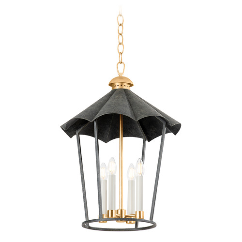 Troy Lighting Wildomar Vintage Gold Leaf/french Iron LED Outdoor Hanging Light