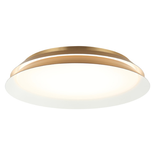 Matteo Lighting Dahlia Aged Gold Brass LED Flushmount Light