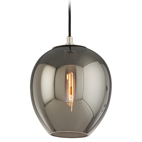 Odyssey 9-Inch Pendant in Carbide Black & Polished Nickel by Troy Lighting
