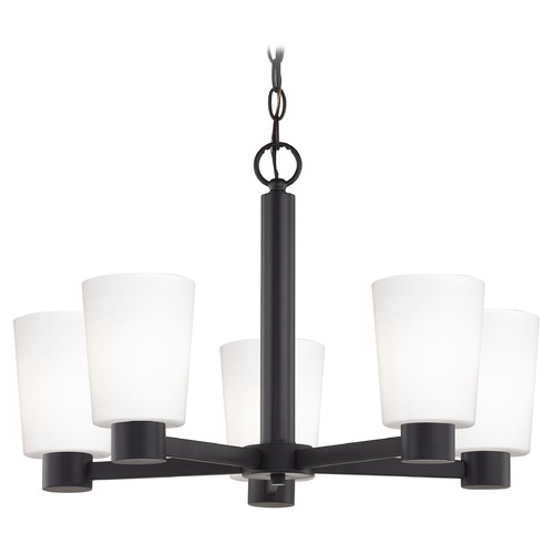 Design Classics Lighting Design Classics Vashon Matte Black Chandelier 2105-07 GL1027