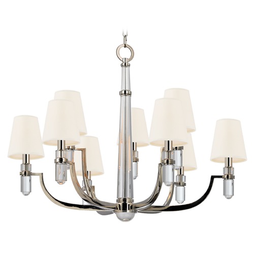 Hudson Valley Lighting Dayton 9-Light Chandelier in Polished Nickel by Hudson Valley Lighting 989-PN-WS