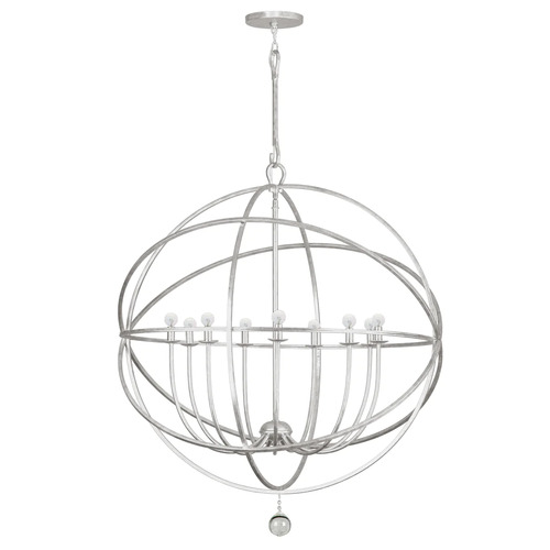 Solaris 40-Inch Orb Chandelier in Olde Silver by Crystorama Lighting